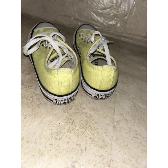 Converse All Star Neon Yellow Casual Lace Up Classic Unisex Sneakers Size 6 - Picture 6 of 8